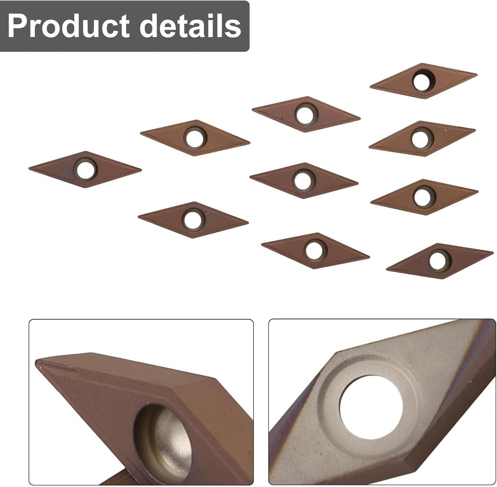 10pcs VCMT160404 Carbide Inserts