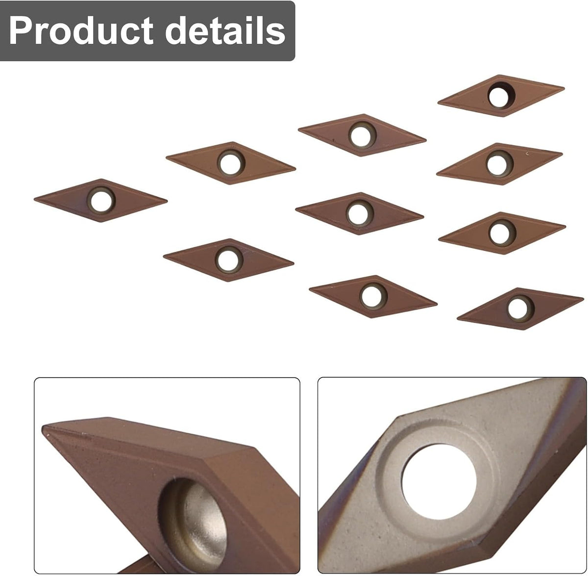 10pcs VCMT160404 Carbide Inserts