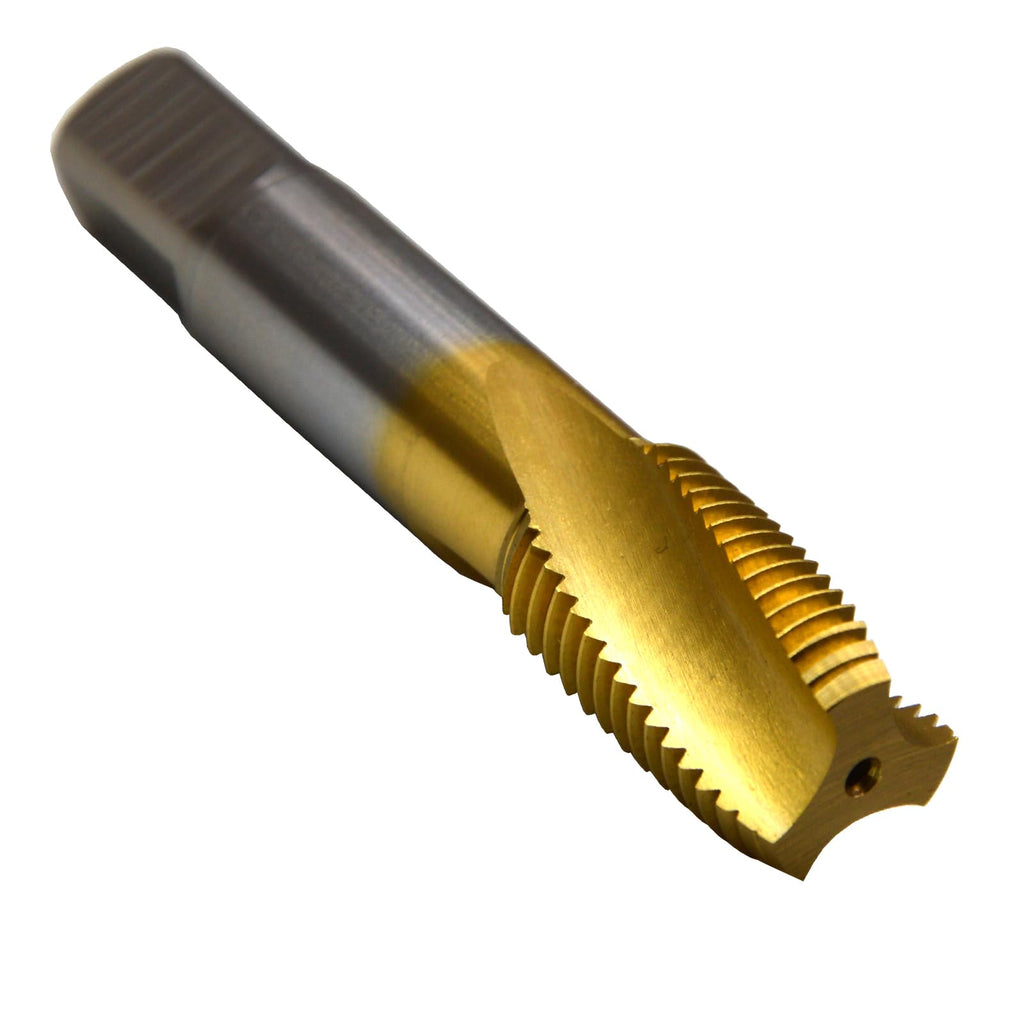 WKSTOOL PF 1/16-28 Parallel Pipe Tap Spiral Fluted TiN Coated Cobalt HSS BSP BSPP for Precision High-Speed Threading Tapping in Hard Metals,Brass,Aluminum