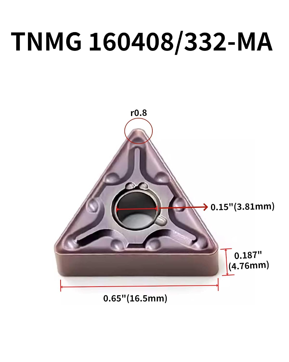 TNMG332 TNMG160408 External Carbide Turning Inserts Semi Finishing