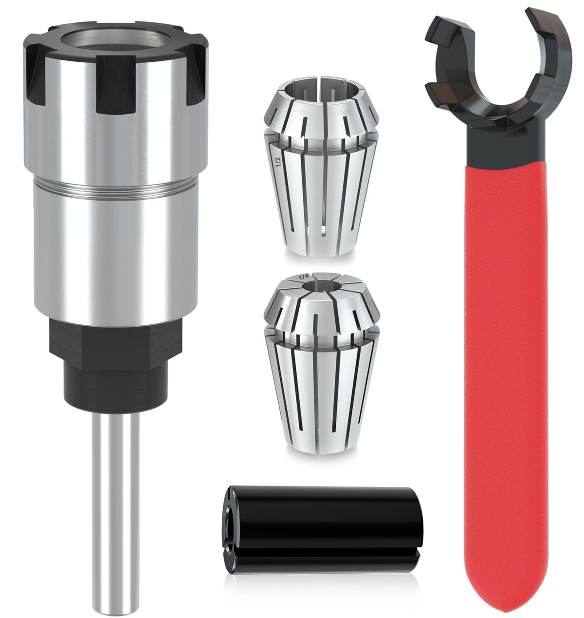 1/4 Inch Shank Router Bit Collet ER20 M Extension Chuck Converter Adapter
