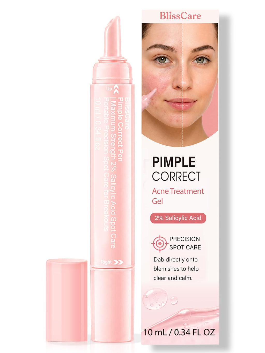 Pimple Correct Acne Treatment Gel Pen 2% Salicylic Acid Maximum Strength