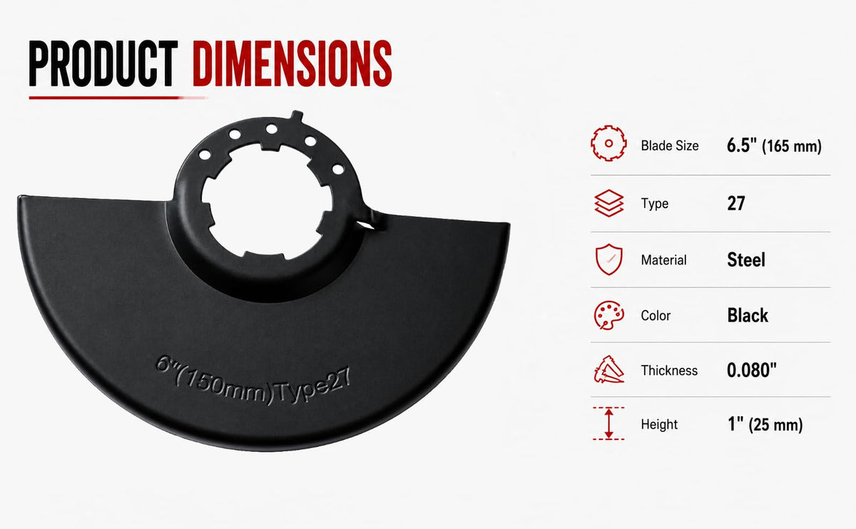 28-41-0034 6 in T27 Guard Compatible with Milwaukee Grinder