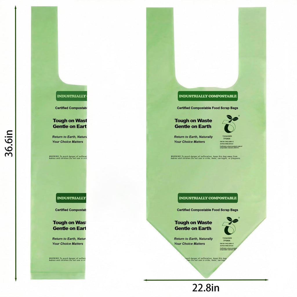 Compostable Trash Bags 13 Gallon, 32 Count, 49.2 Liter