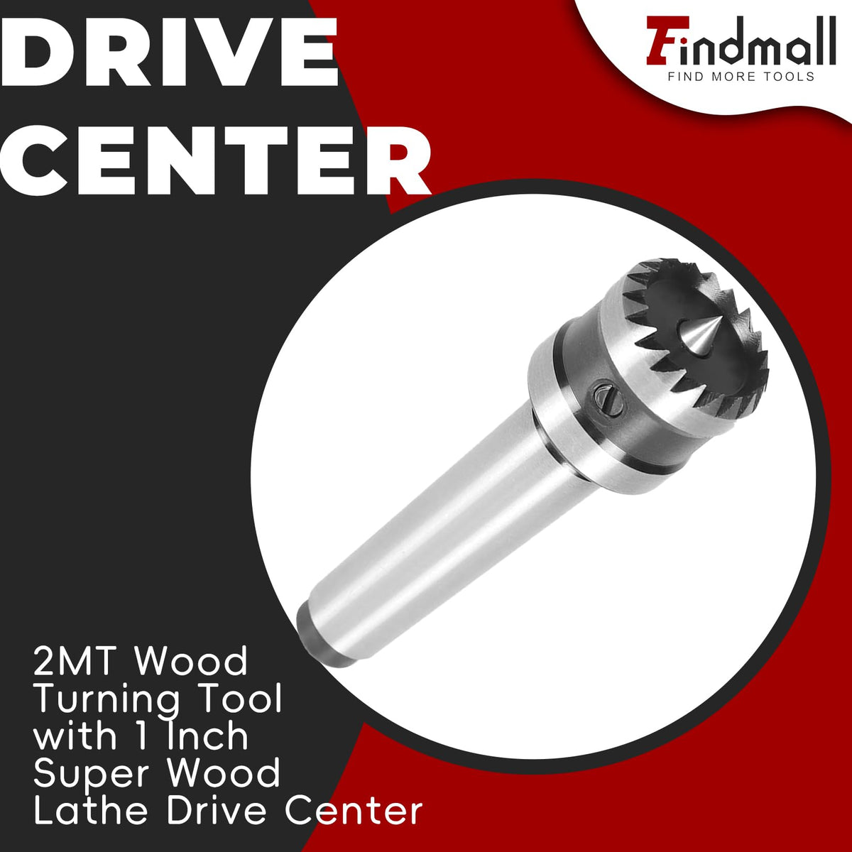 findmall 2MT Wood Turning Tool with 1 Inch Wood Lathe Drive Center