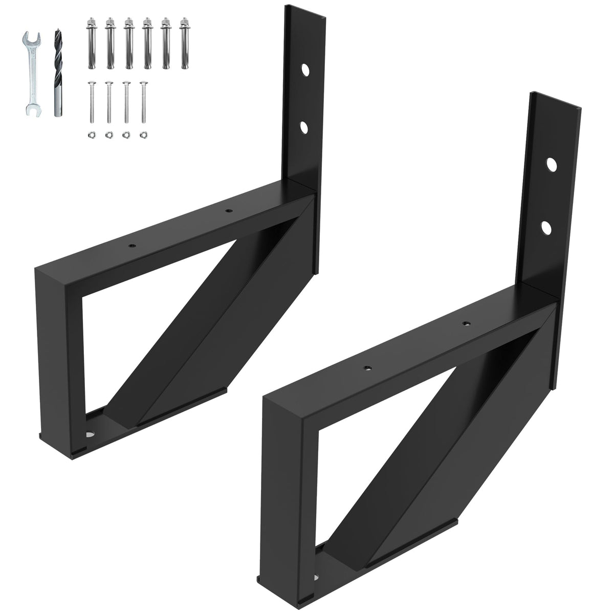 Steel Stair Step Riser-2 Pack, 1 Step Stair Stringers for Deck | Sturdy Powder Coating Steel Stair Stringer for