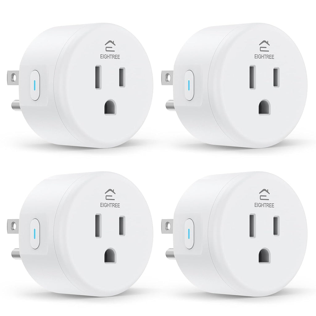 Smart Plug WiFi Outlet Works with Alexa & Google Home, 15A, 4-Pack | Smart Home Socket with Remote Control & Timer