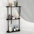 Corner Bathroom Counter Organizer, 3 Tier Corner Shelf Countertop Black