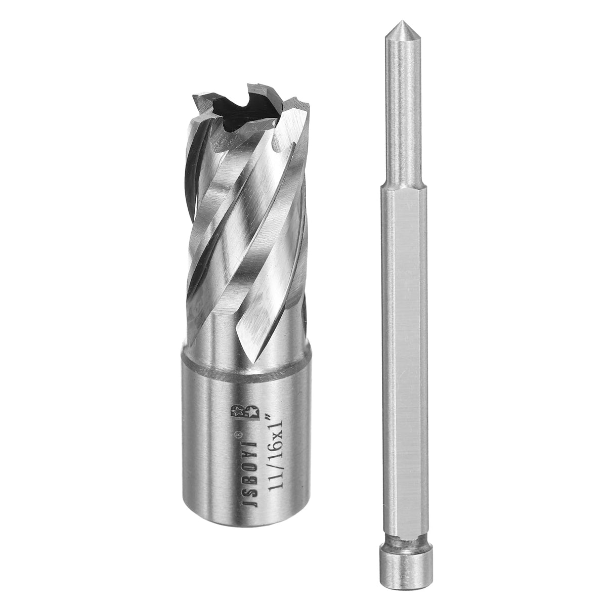 HARFINGTON Annular Cutter 11/16" Cutting Diameter Shank 3/4" with 1" Depth of Locating Pin M2 High-Speed Steel Drill Bit Annular Cutter for Standard Magnetic Drills Machine Tools Mills