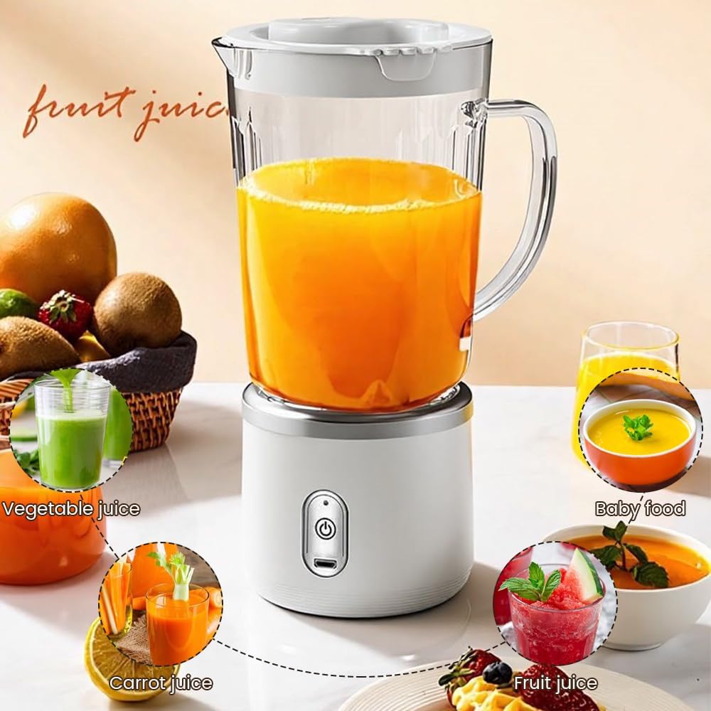 Personal Smoothie Blender, 20000RPM Compact Blender for Shakes with 2 Portable 24oz Cups, Dual-Serve Juicer for