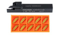 Accusize Cut-Off Tool Holder 5/8 x 5/8 MGEHR10-3B with 10 Inserts