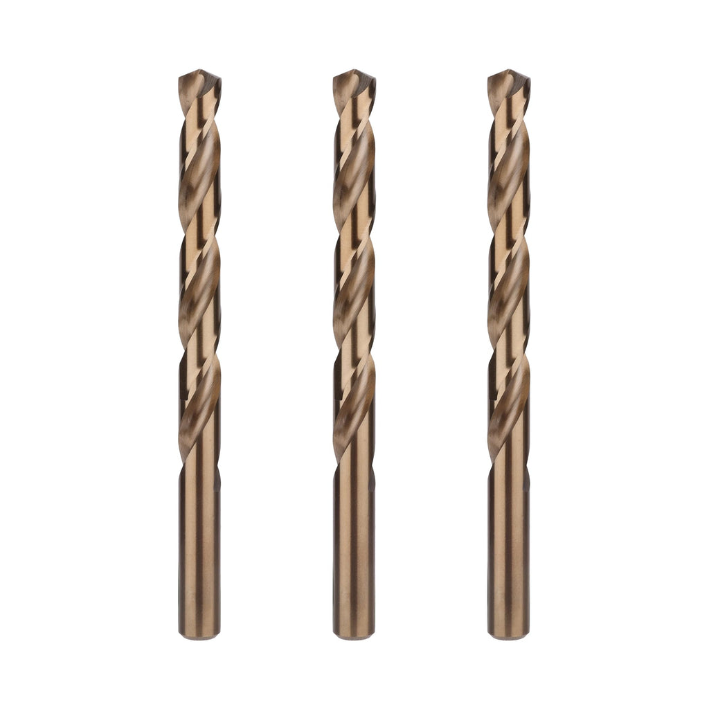 BECOLLO 27/64 Inch Cobalt Drill Bit Set, M35 Jobber Length Twist Drill Bits,Suitable for Drilling in Hard Metal, Stainless Steel, Cast Iron,3 Pieces