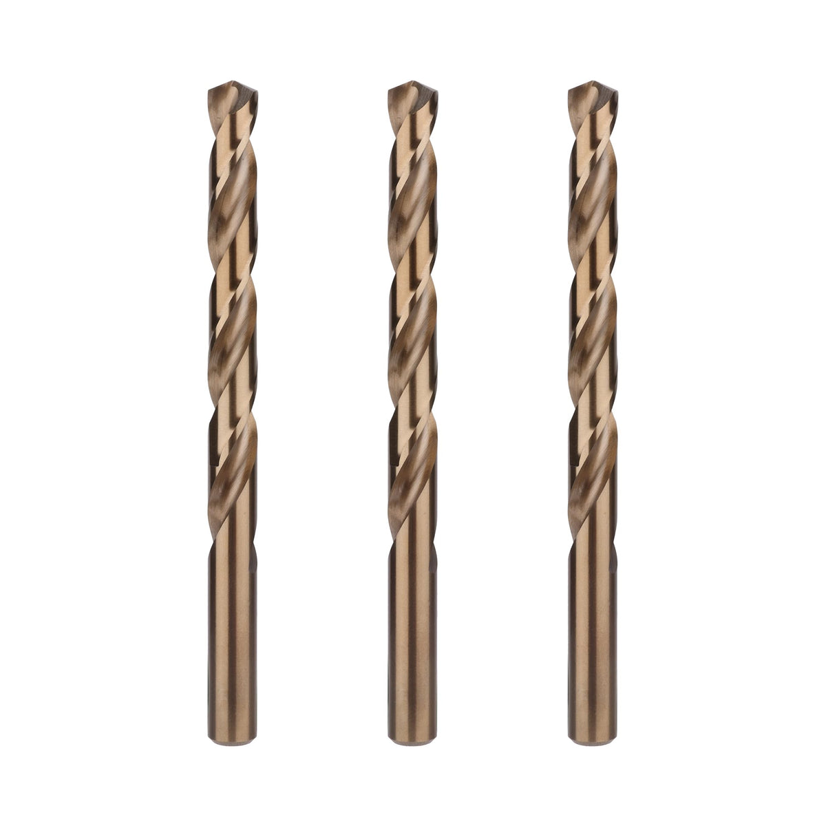 BECOLLO 27/64 Inch Cobalt Drill Bit Set, M35 Jobber Length Twist Drill Bits,Suitable for Drilling in Hard Metal, Stainless Steel, Cast Iron,3 Pieces