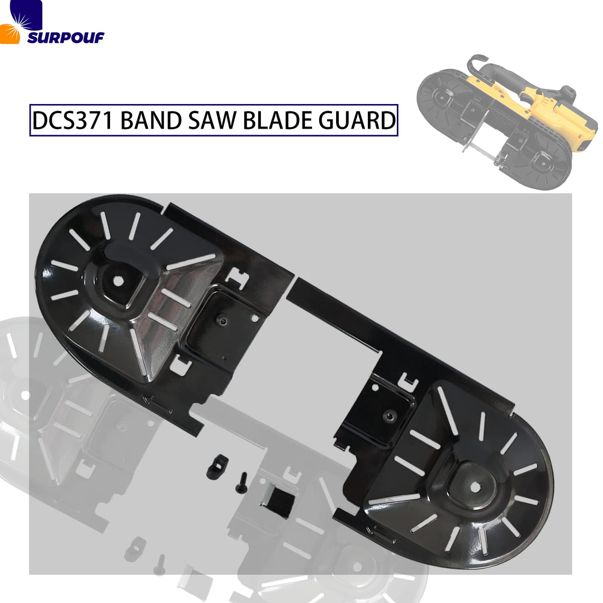 SURPOUF DCS3711 Compatible with DCS371 20V Max Metal Band Saw Blade Guard 4-1/2 in x 4-7/8 in