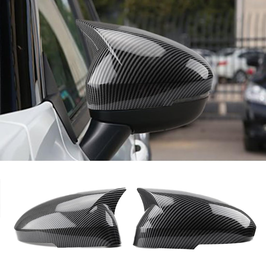 XITER Rear View Side Mirror Cover Side Mirror Cap for Nissan Rogue 2021 2022 2023 2024 2025(With Turn Signal,Carbon Fiber)