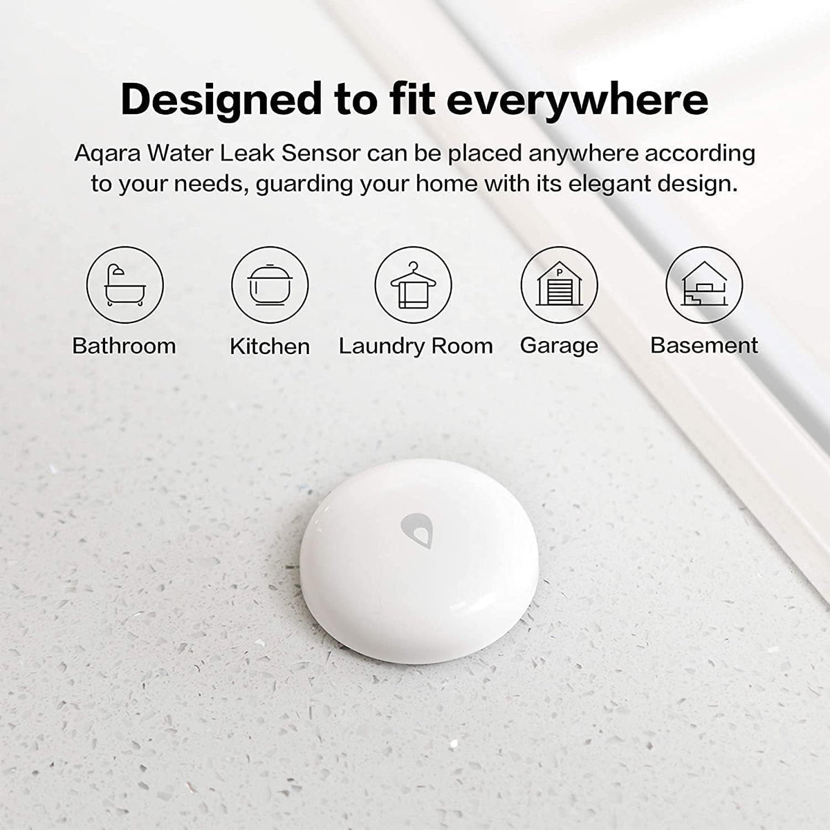 Water Leak Sensor 3 Pack, Zigbee Water Leak Detector for Alarm System | Requires AQARA HUB, App Notifications, Smart