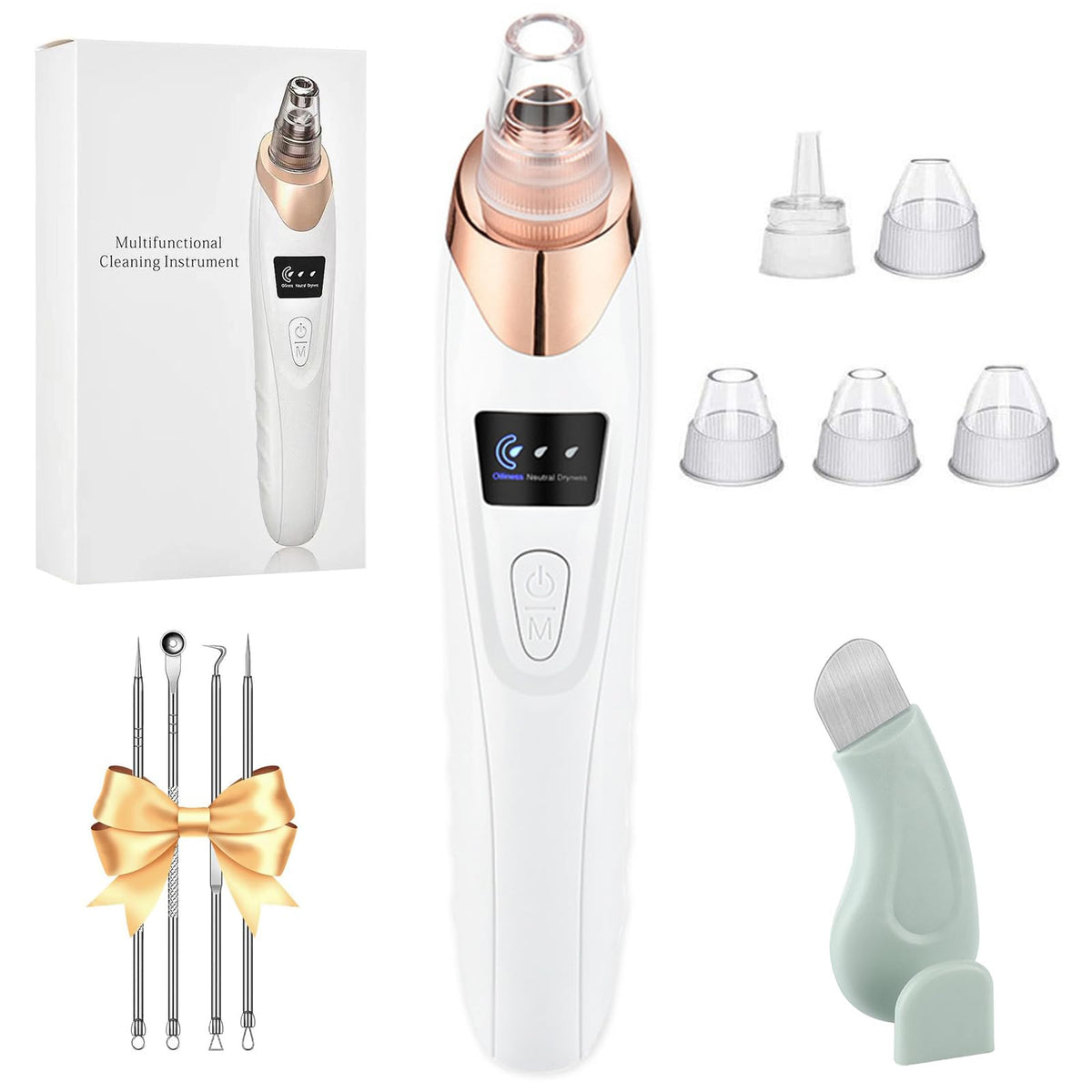 2026 Blackhead Vacuum, Pore Vacuum,Rechargeable Black Head Remover for Face