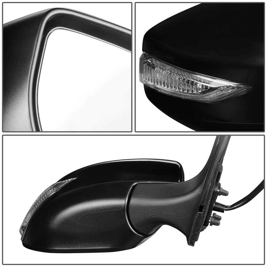 DNA Motoring OEM-MR-NI1321237 Factory Style Powered+Heated+Turn Signal Right Side Door Mirror Compatible with 13-15 Nissan Sentra