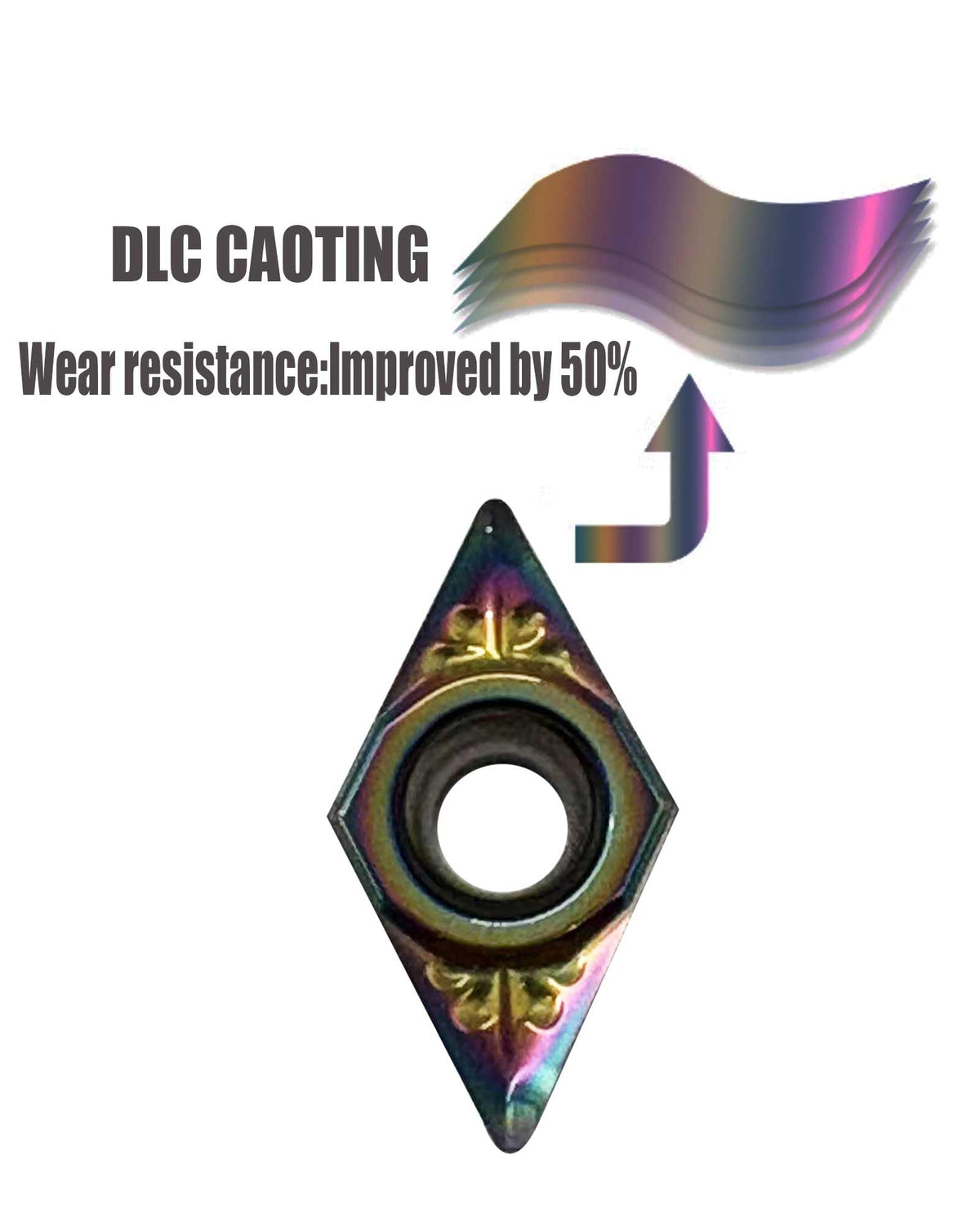 DCGT070204-AK DCGT21.51 Turning Inserts 10pcs DLC Coated Carbide Inserts