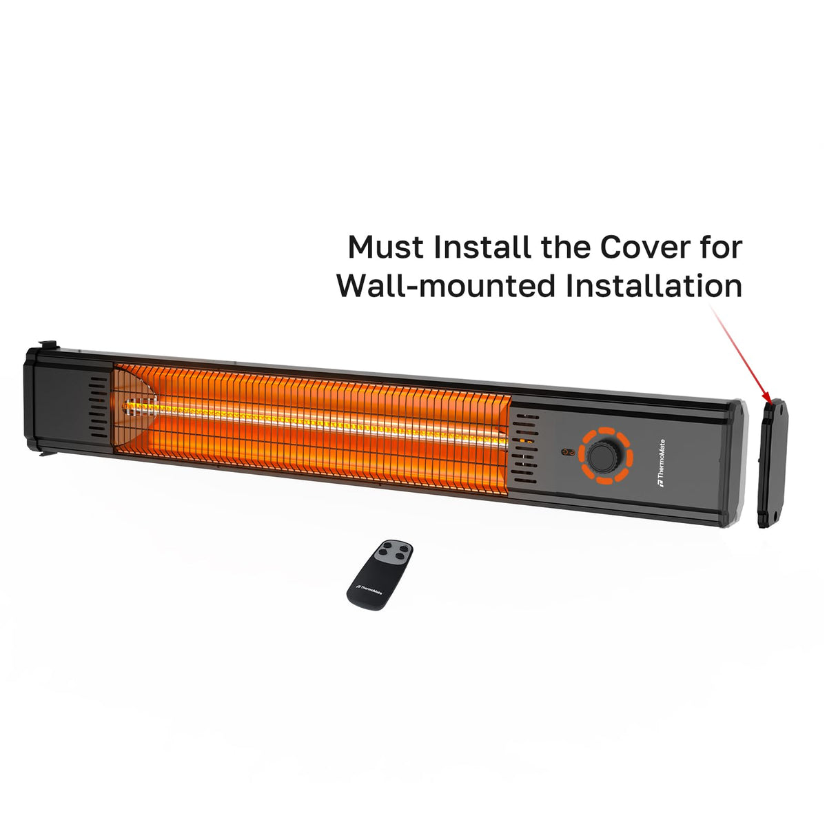 1500W Electric Patio Heater, Black