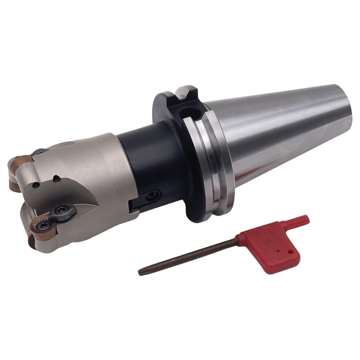 CME 2" 90° Indexable Face Mill w/ CAT40 Arbor, RCKT1204 Inserts Included, 4 Flutes
