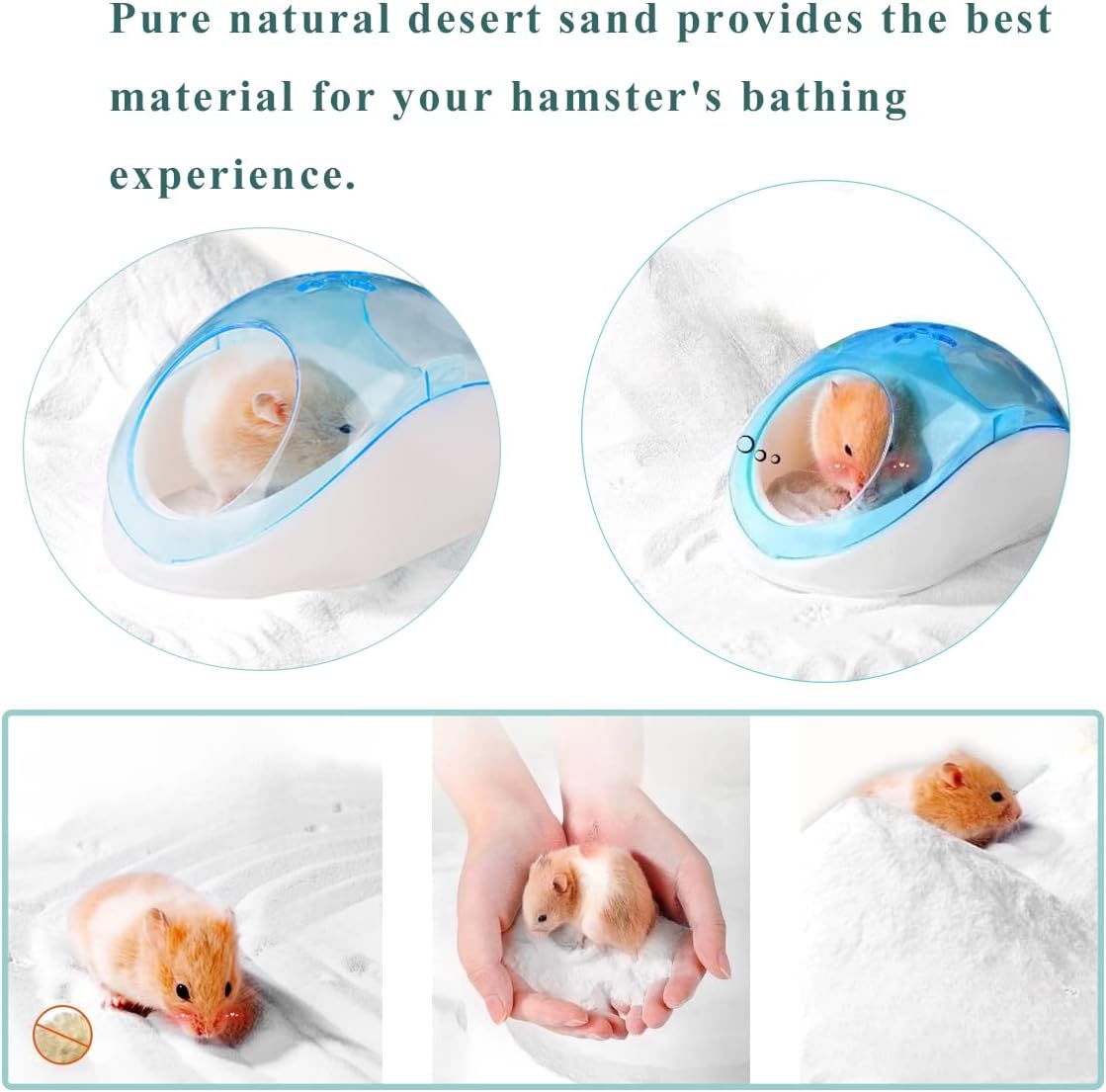 Hamster Bath Sand, 7.7lb Dust Free Desert Sand or Potty Litter Sand for Hamster Chinchillas Gerbil Syrian Mice Small