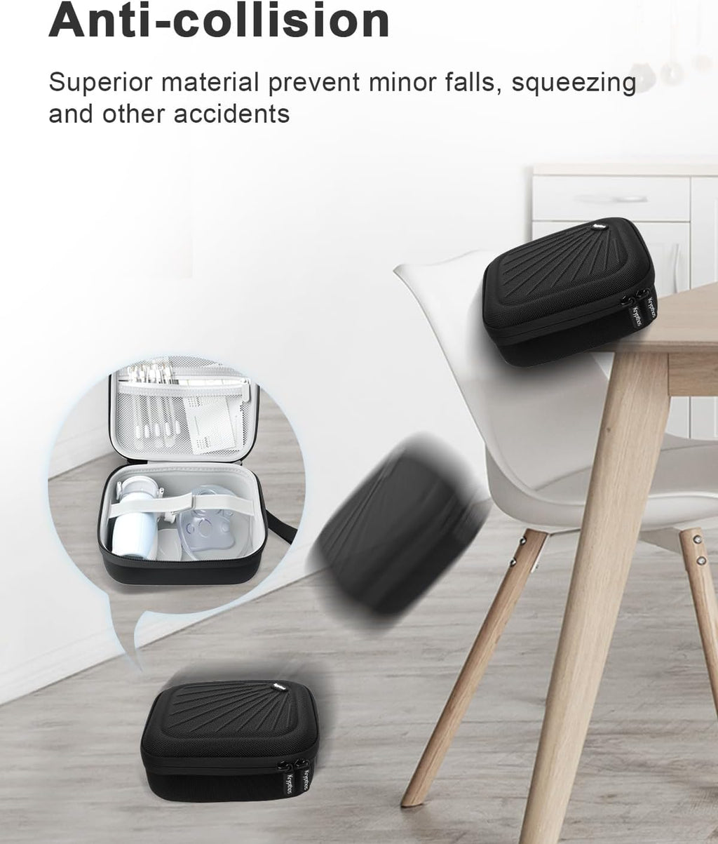 Carrying Case for Portable Handheld Inhaler Nebulizer Asthma Inhaler Black