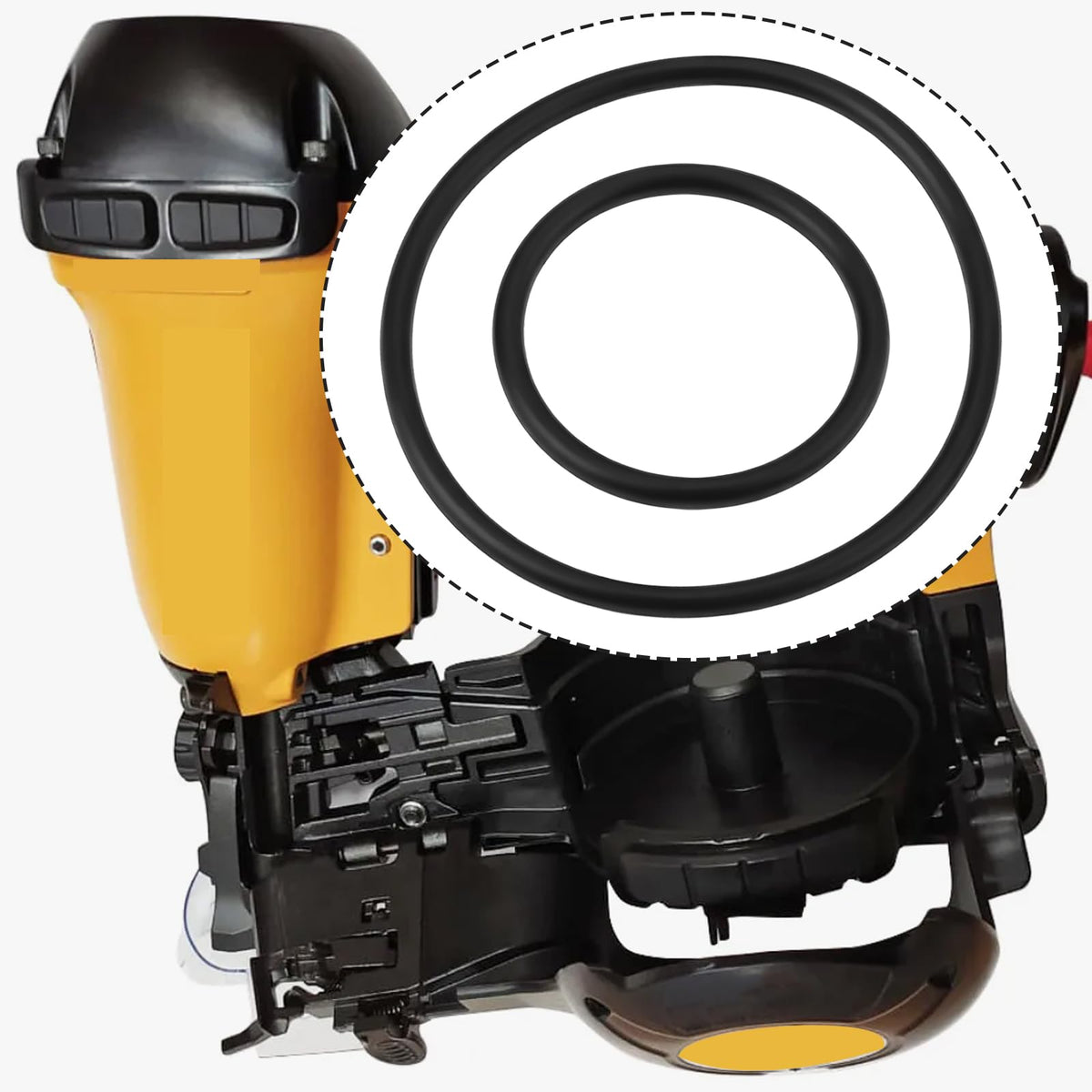 YINETTECH Coil Roofing Nailer Rubber O-Ring Rebuild Kit Compatible with Bostitch RN45B