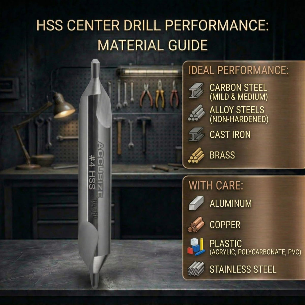 Accusize #4 HSS Center Drill, 0530-0400x10