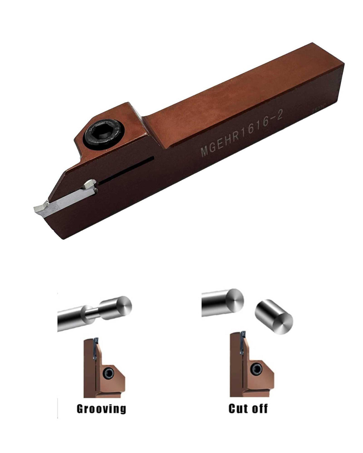 MGMN200 Grooving Inserts with Grooving Holder MGEHR1616 for Aluminum Cutting