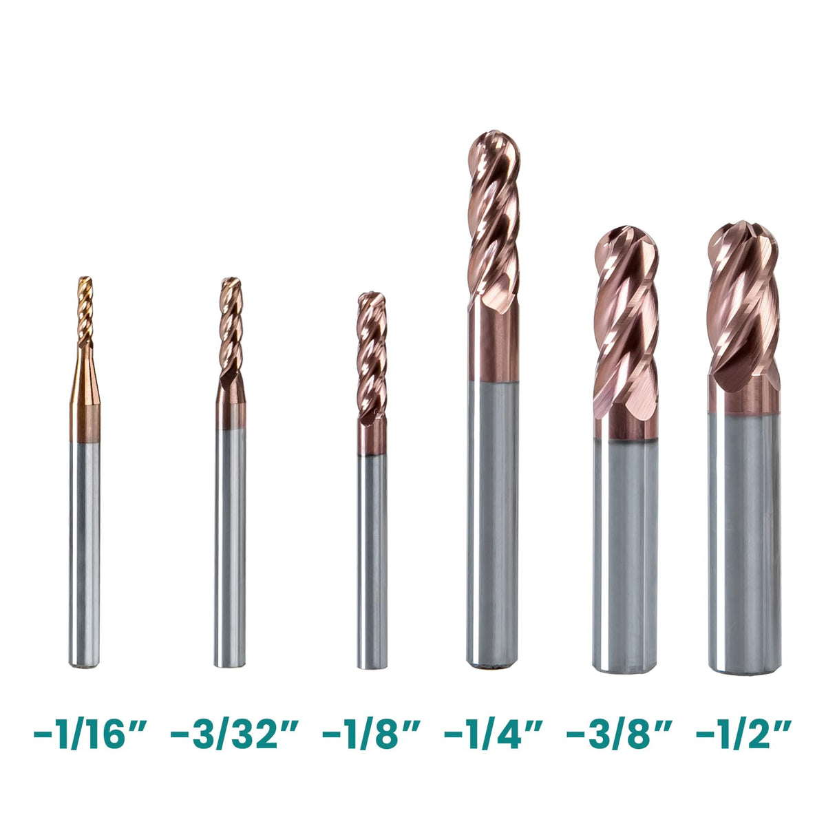 NZ 1/16" 4-Flute Ball Nose End Mill
