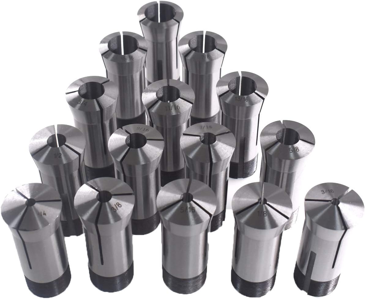 Precision 5C Collet Set, Mill Chuck Holder Hardened T.I.R. 0.0005" Lathe