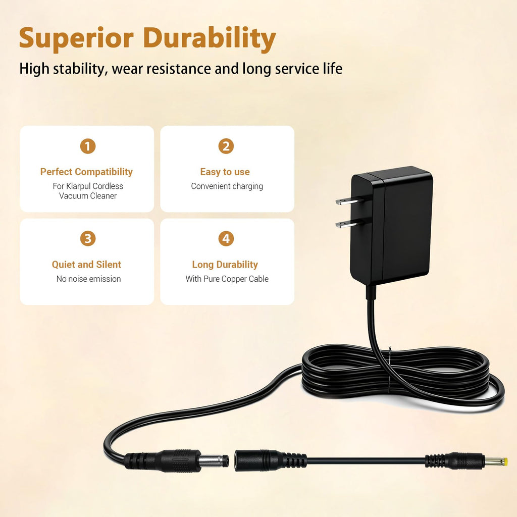 Charger for Klarpul Cordless Vacuum Cleaner