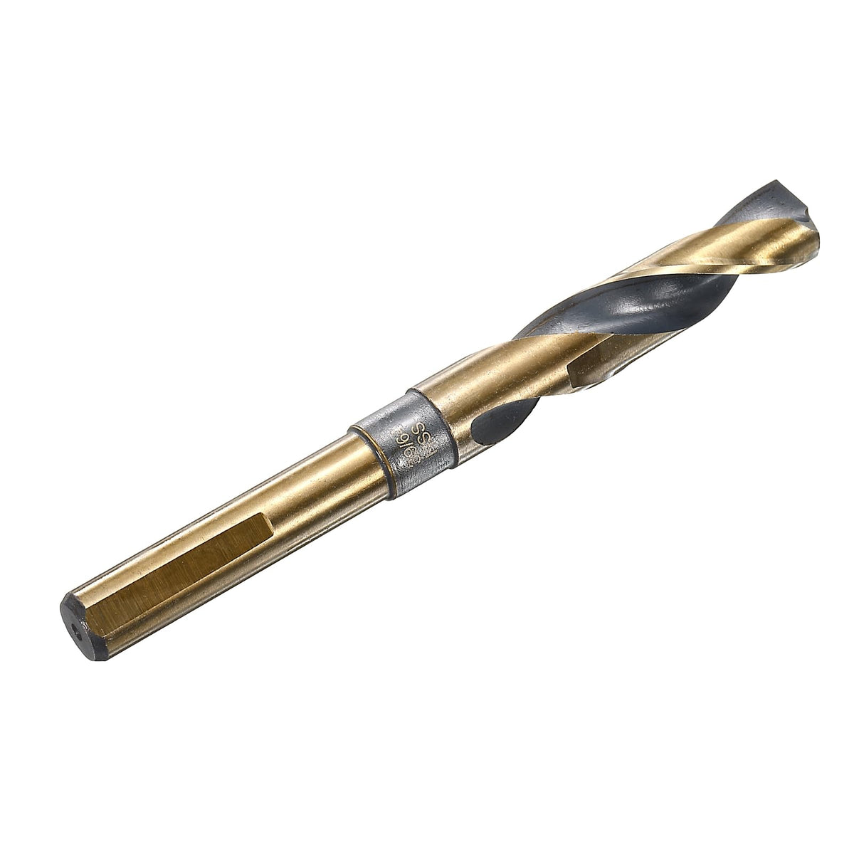 HARFINGTON Twist Drill Bit 39/64" Dia High-Speed Steel 4341 Metric Drill Bits 1/2" Shank 5.9" Overall Length with Black & Gold Oxide Coating for Drilling Hard Metals, Stainless Steel, Alloy