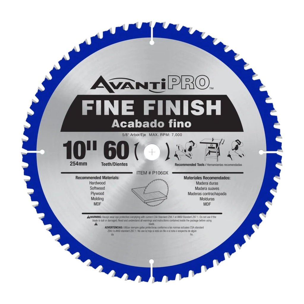 AvantiPro Fine Finish Saw Blades - 10", 60-Tooth