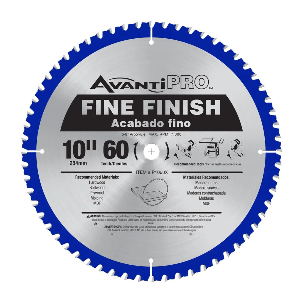 AvantiPro Fine Finish Saw Blades - 10", 60-Tooth