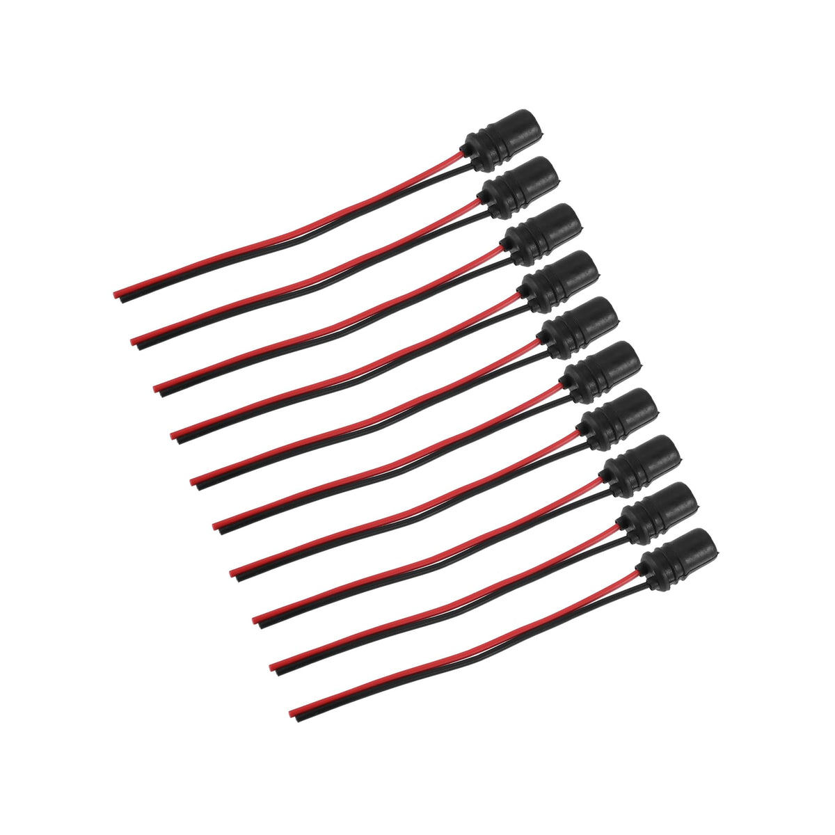 ACROPIX 10pcs T10 194 Round Pre Wired Harness Socket for LED Bulbs