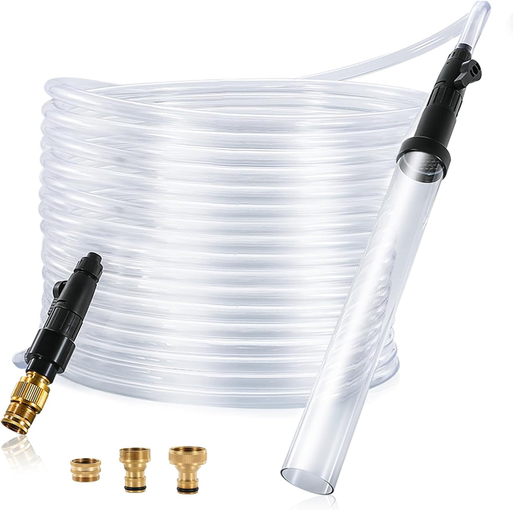 Aquarium Siphon Vacuum Gravel Cleaner Kit for Fish Tank（32ft）