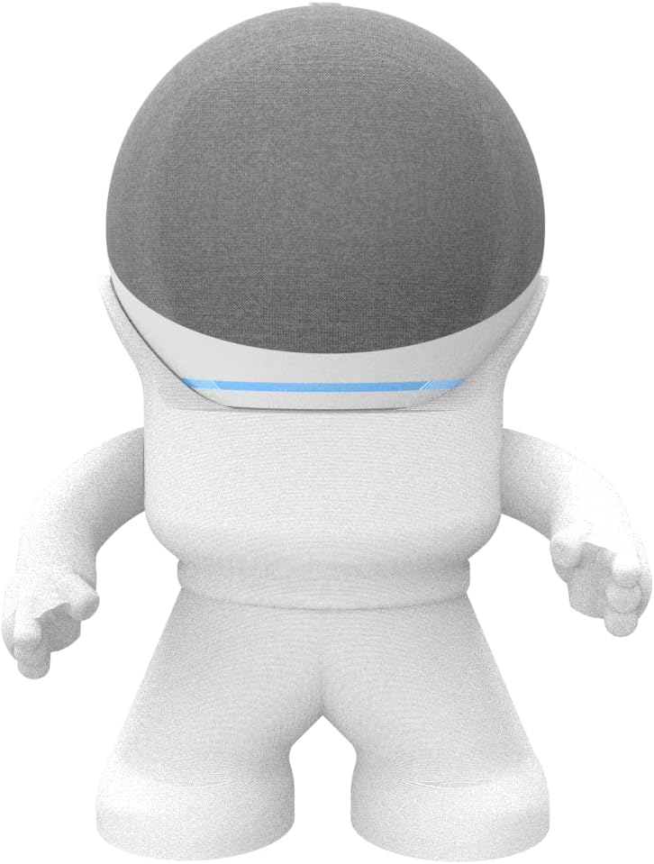 Alexa Smart Speaker Echo Dot 4th or 5th Gen Desktop Stand Stand - Amazon- Mr. Bill (White)