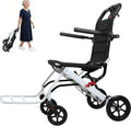 Wheelchairs for Adults, Transport Wheelchair Lightweight Foldable(18.5lbs), 18 Inch Wide-Seat Transport Chair