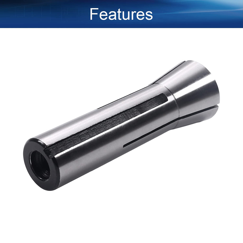 Auniwaig R8 Collet 1/2" Closely-Pitched Thread 0.013mm Mill Chuck Holder 65MN Spring Steel 7/16-20UNF Fine Teeth Thread