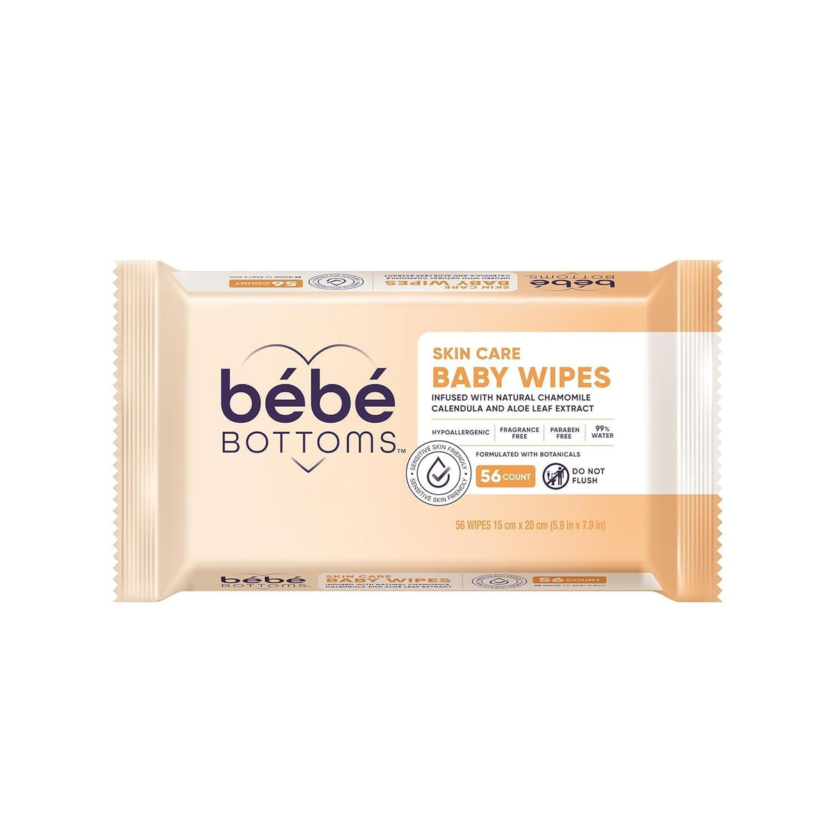 bébé bottoms Hypoallergenic Facial Cloth and Baby Wipes, 224 Count