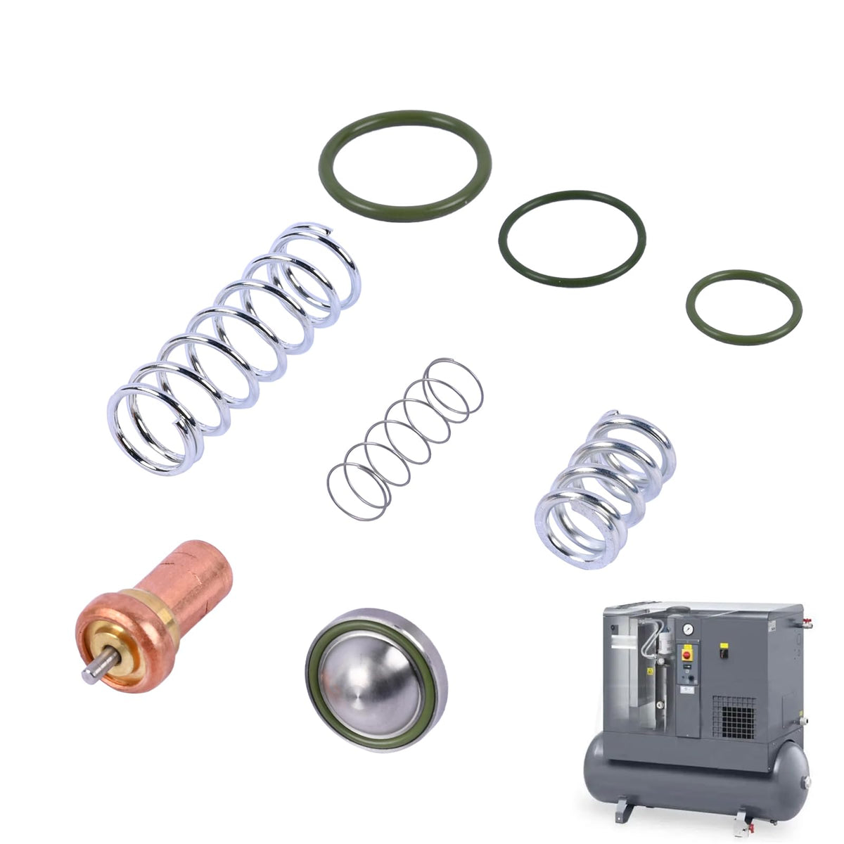 Magimaker Thermostat Valve Kit Replace 2901109500 2901187200 Compatible with Atlas Copco Air Compressor GX7 Temperature Control Valve Maintenance Kit