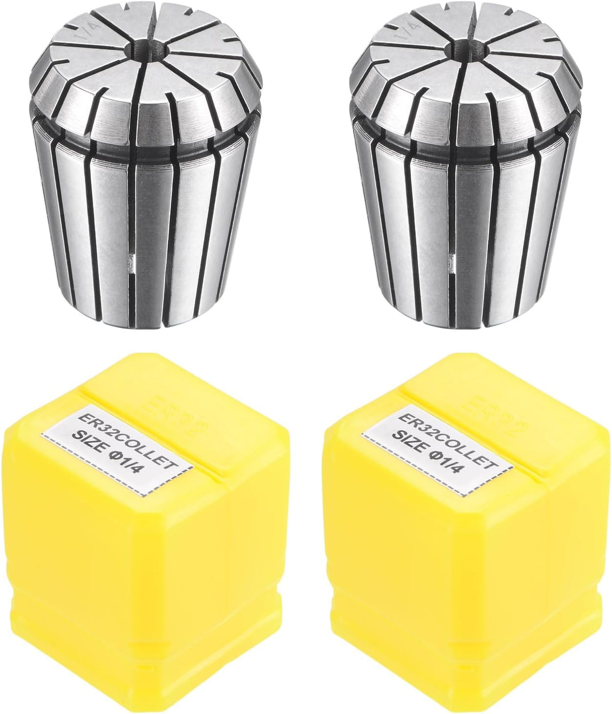 uxcell ER32 Spring Collet 1/4" Chuck for CNC Engraving Machine Lathe Milling Tool 2pcs