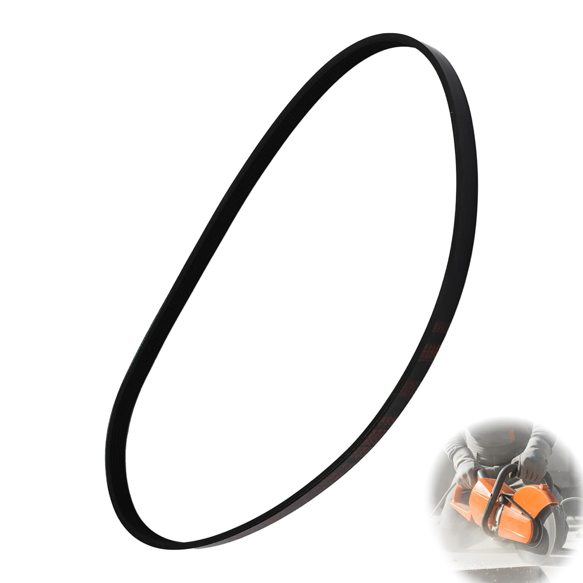 544908406 Drive Belt Micro V Multi-Ribbed Belt Fits for Husqvarna K770 Cut-Off Saws 2011-2017, Replace 544 90 84-06 266-298 Multi-Ribbed Belt Type (1)