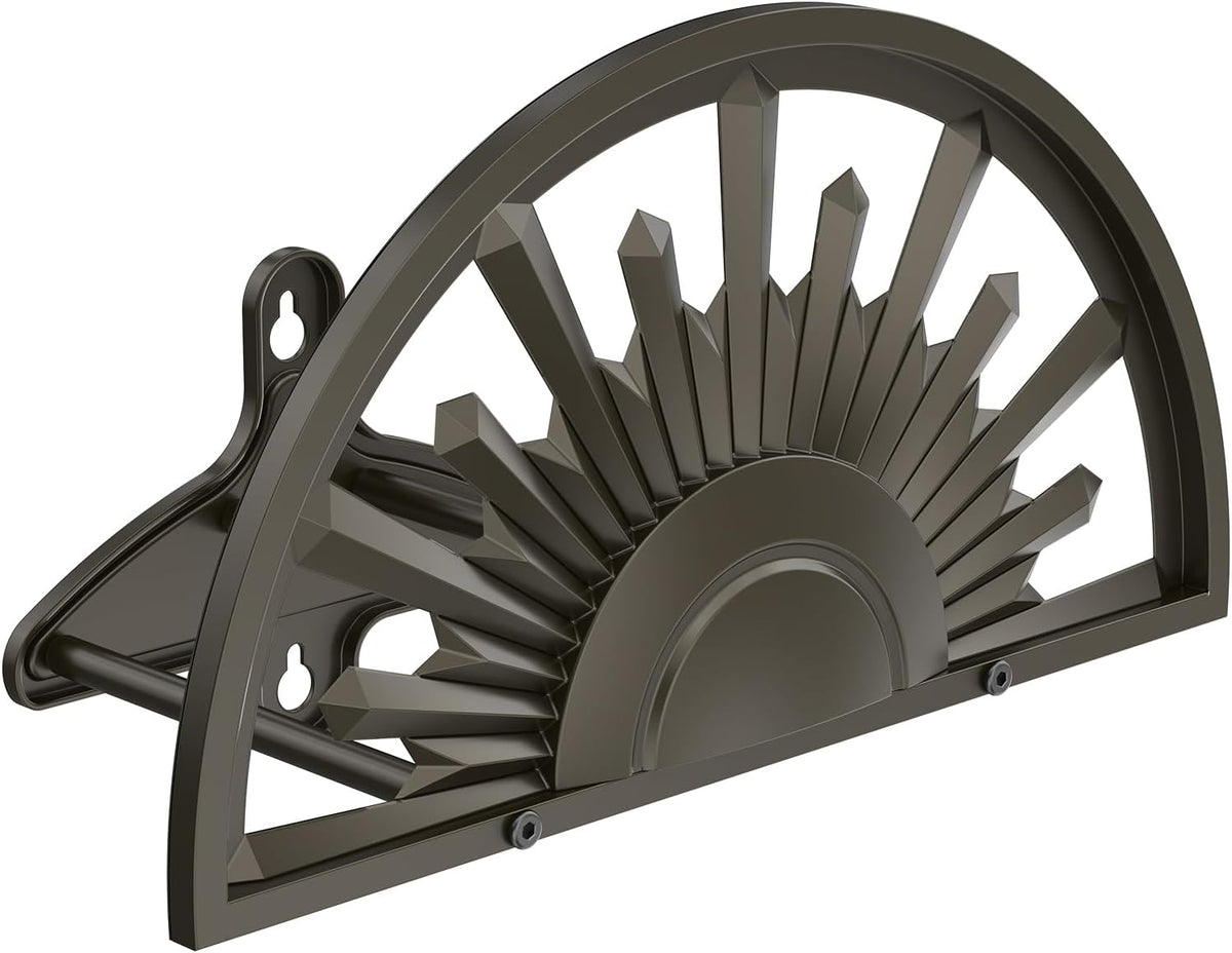 Garden Hose Holder Holds 125-Feet of 5/8-Inch Hose Guage Steel | Decorative Hose Hanger Wall Mounted for Outside Yard
