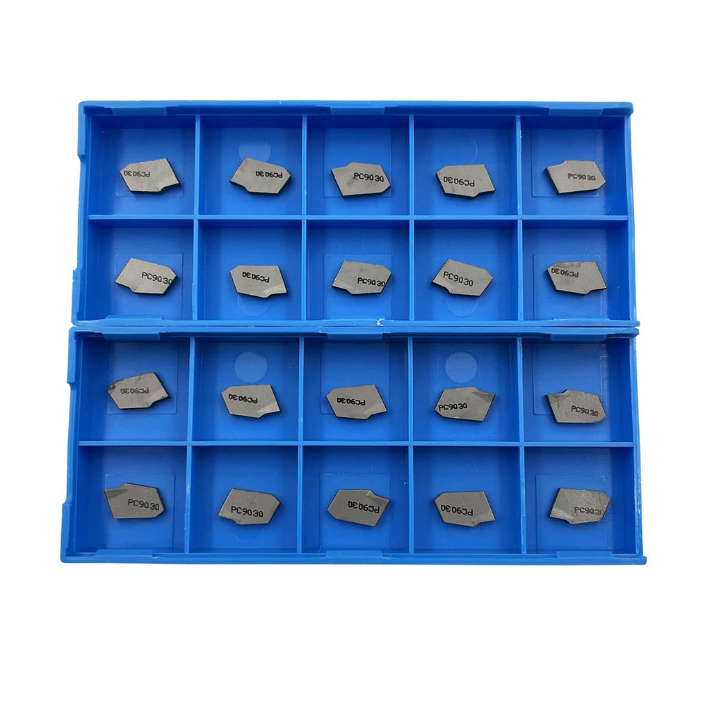 ASZLBYM 20PCS SP200 PC9030 CNC Grooving Carbide Inserts Steel Fit for SPB Lathe Grooving Cutting Tools, PVD Black Coating