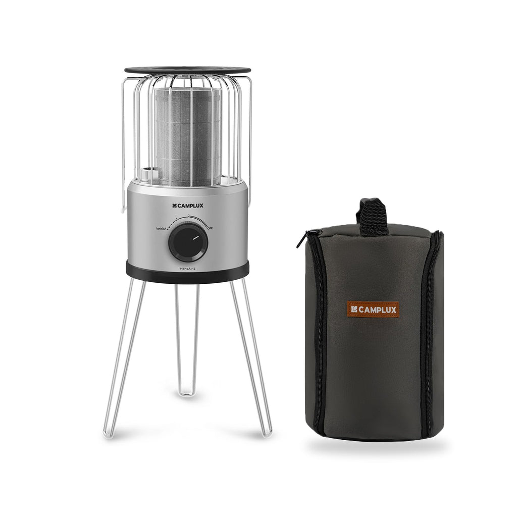 2 in 1 Propane Heater & Stove, CAMPLUX 8500 BTU Portable Propane Heater Indoor with Handle, Outdoor Gas Stove for