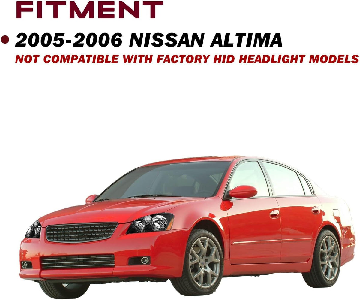 JSBOYAT Halogen Headlight Assembly Fit for 2005 2006 Nissan Altima