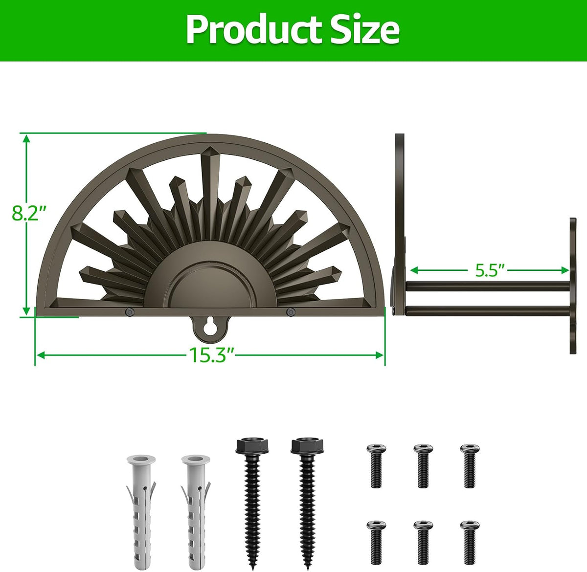 Garden Hose Holder Holds 125-Feet of 5/8-Inch Hose Guage Steel | Decorative Hose Hanger Wall Mounted for Outside Yard